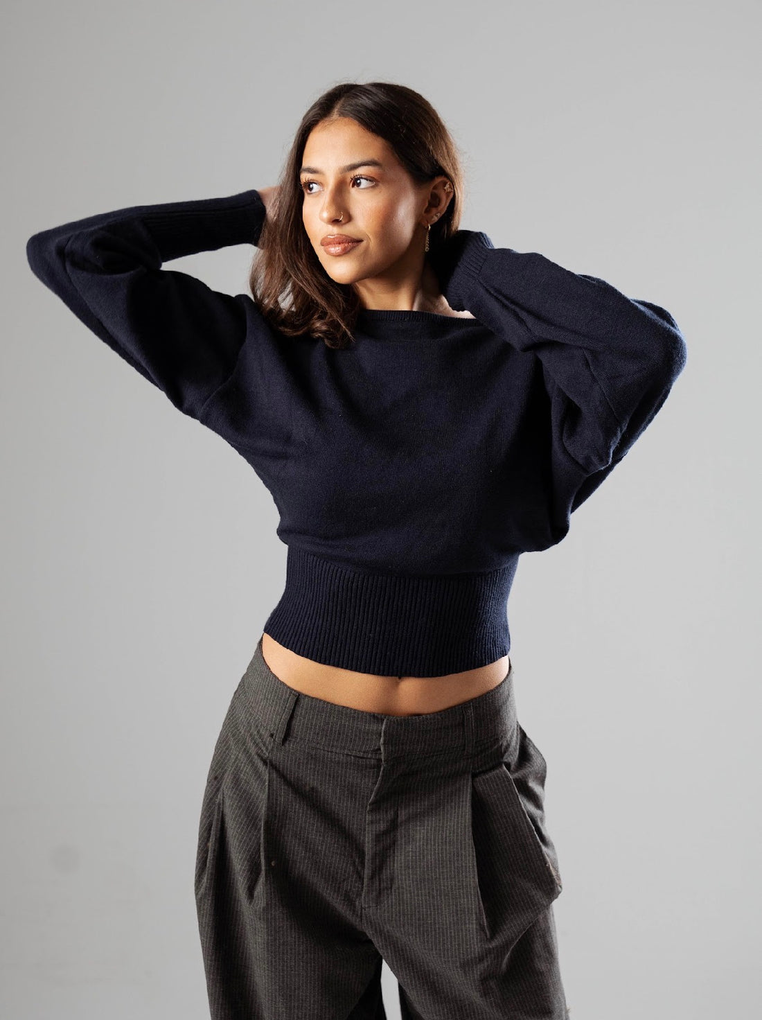 Navy Blue Pearla Top