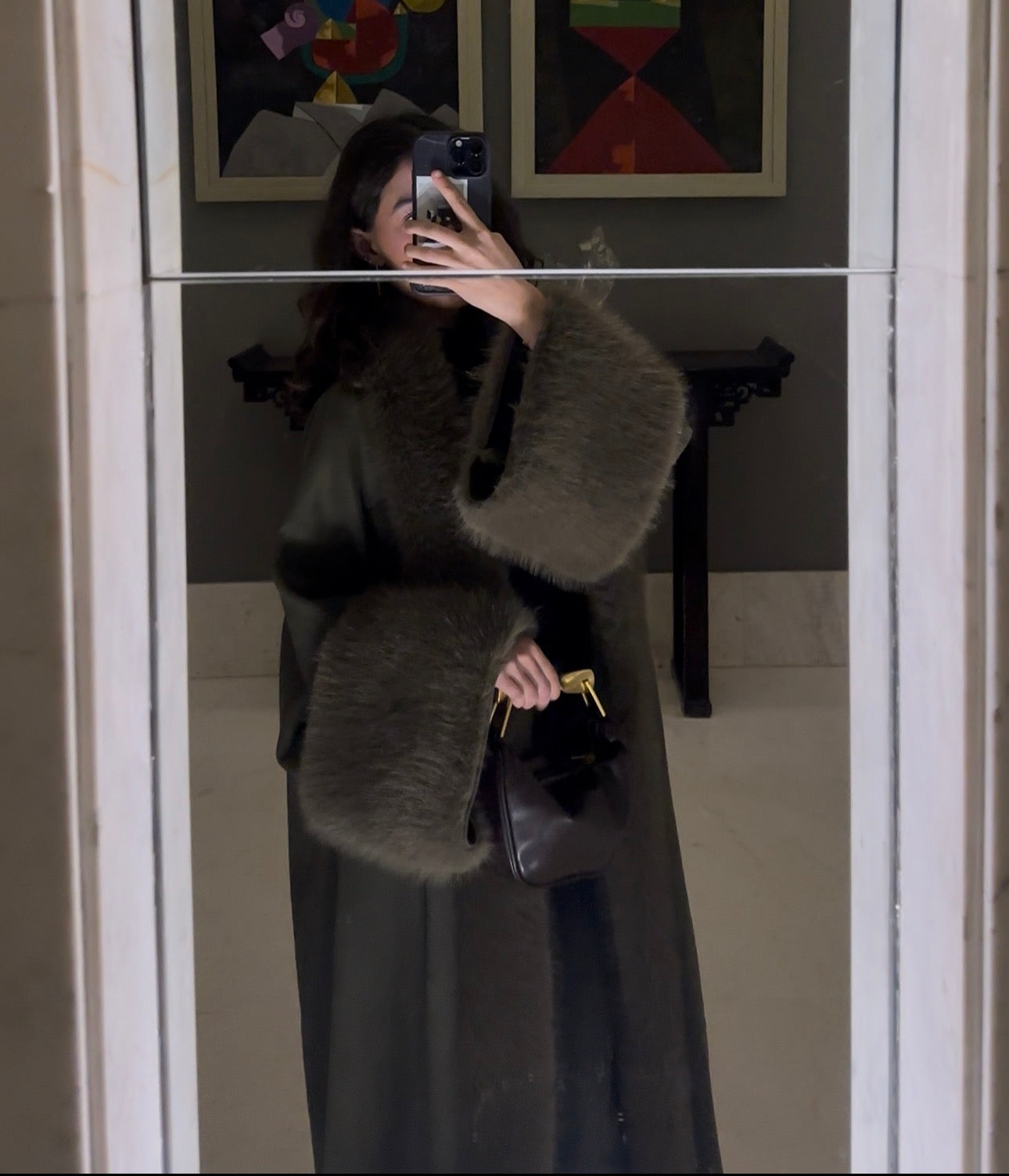 olive Rosa fur coat