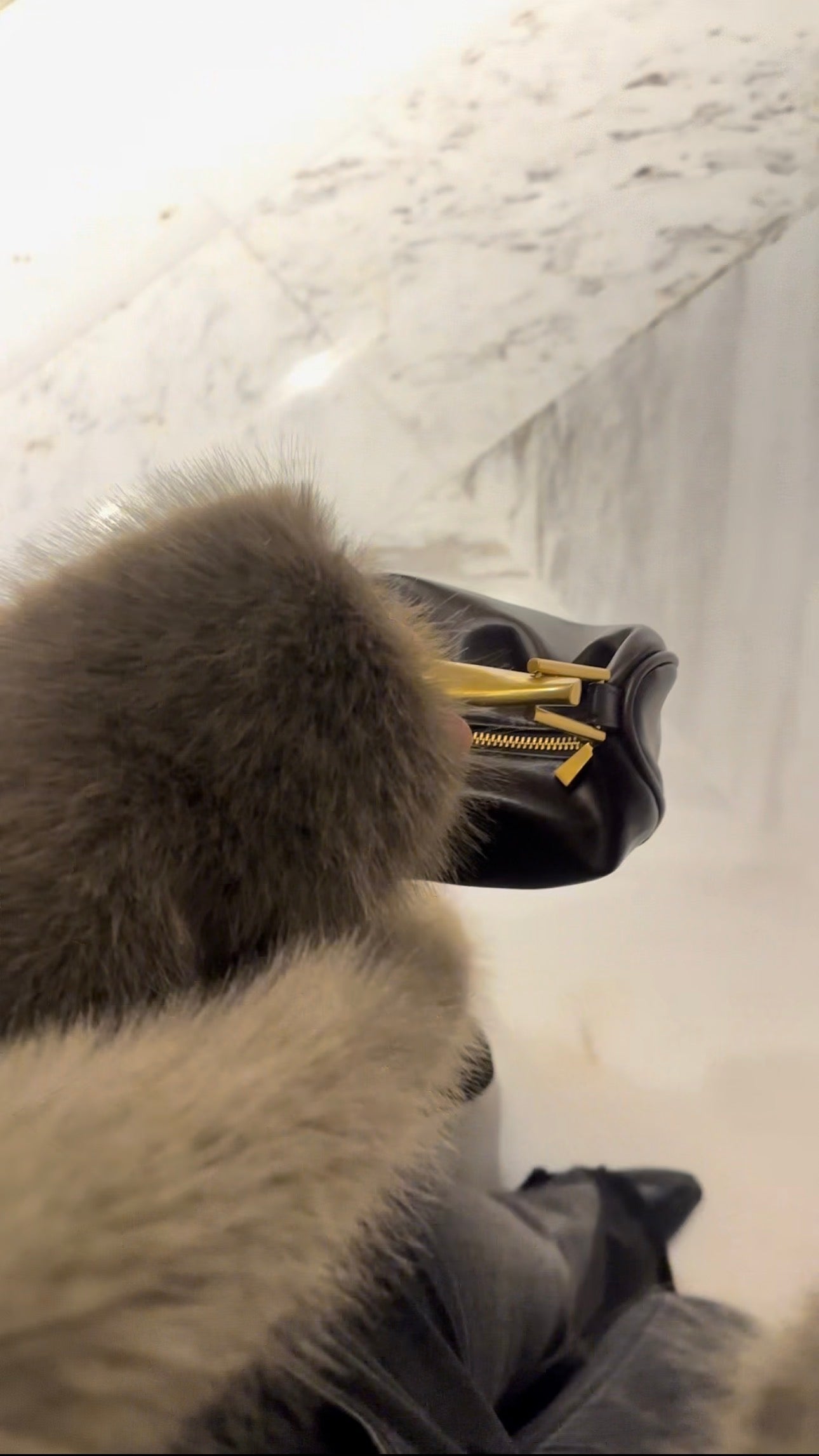 olive Rosa fur coat