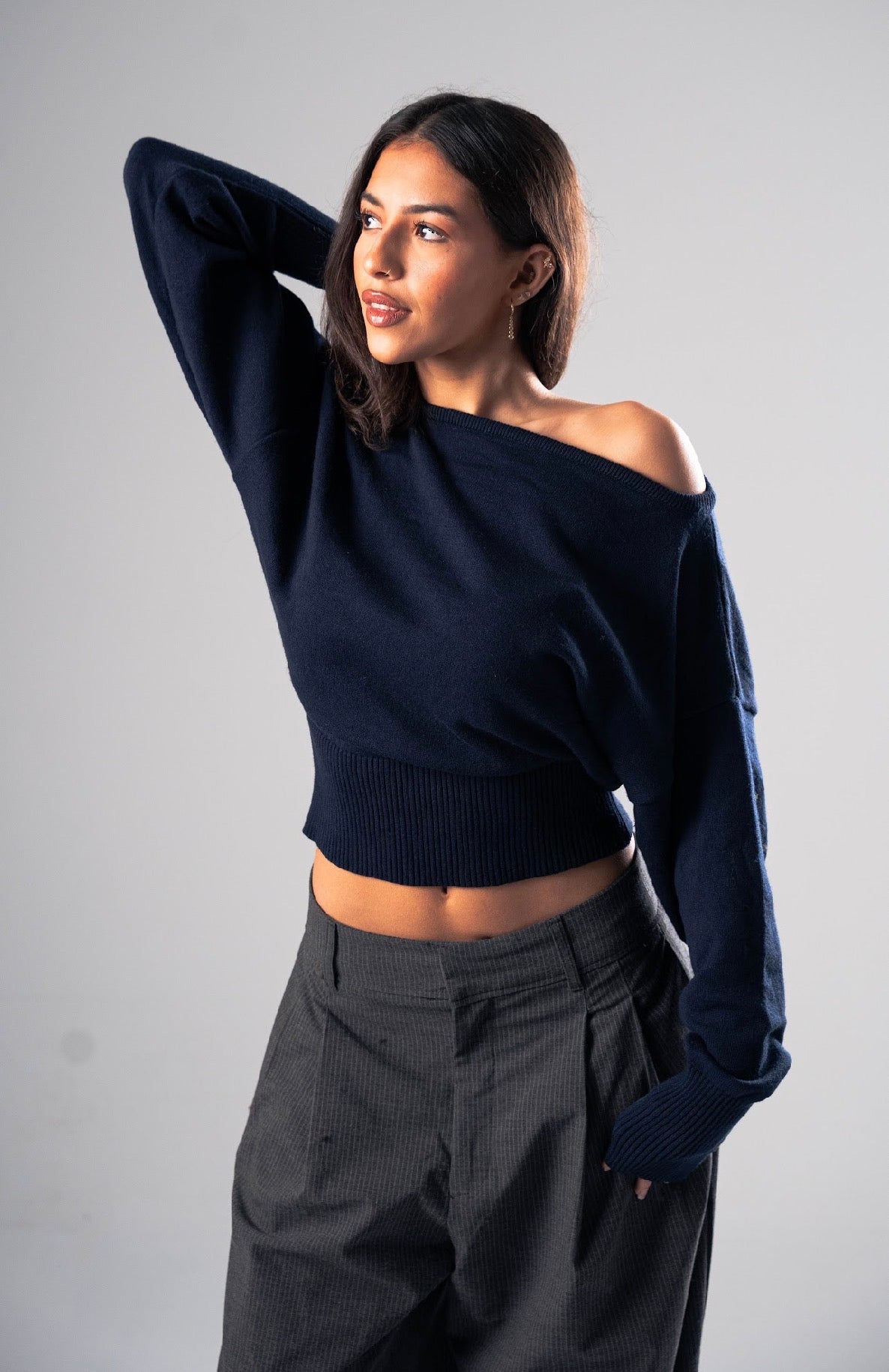 Navy Blue Pearla Top